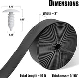Vinyl Straps for Patio Chair Repair Kit 2'' Wide 10 Ft Long Replacement Straps + 10 Free Rivets for Outdoor Lawn - Photo 2