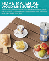 SERWALL Folding Outdoor Side Table, HDPE Adirondack End Table - Photo 4