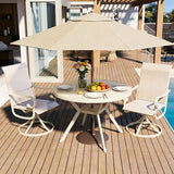 Patio Swivel Chairs Set of 2, Outdoor Dining Chairs with High Back - Photo 2