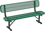 Ceridwen Outdoor Benches Heavy Duty Steel Frame Park Bench with Backrest Bench - Photo 1