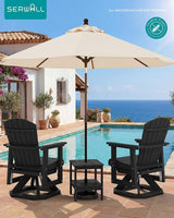 SERWALL Adirondack Swivel Glider, HDPE Glider Set of 4 for Outdoor, All-Weather Glider Rocking Chair for Porch, Balcony - Photo 2