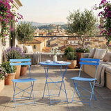 GarveeLife Outdoor Metal Bistro Set, 3-Piece Patio Furniture Set with 2 Chairs and 1 Table - Photo 7