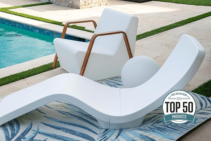 Chaise Pool Lounger | Ultra-Comfortable Waterproof Pool & Patio Chase Lounge Chair for Outdoors | Up to 9" of Water, UV & Fade Resistant, Made in USA, Easy Tool-Free Assembly