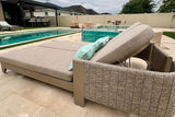 PURPLE LEAF Outdoor Chaise Lounge Chairs with Cushion 2-Person Sunbed Lounge Adjustable Backrest Reclining Chairs for - Photo 2
