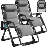 Slsy Zero Gravity Chair, Reclining Lounge Chair with Removable Tray for Indoor and Outdoor - Photo 1