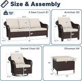 9 PCS Outdoor Conversation Set - Photo 2