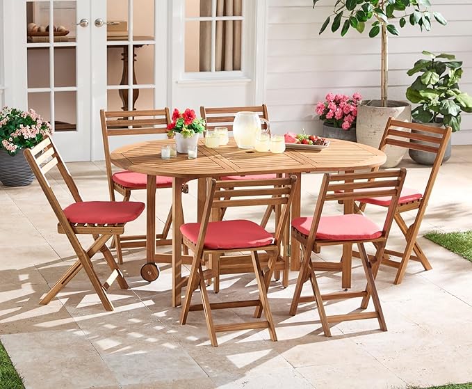 BrylaneHome Indoor/Outdoor Chair Pads (Set of 4) - 16" L x 15.6" W - Water, Stain & Fade Resistant - Granada - Photo 5