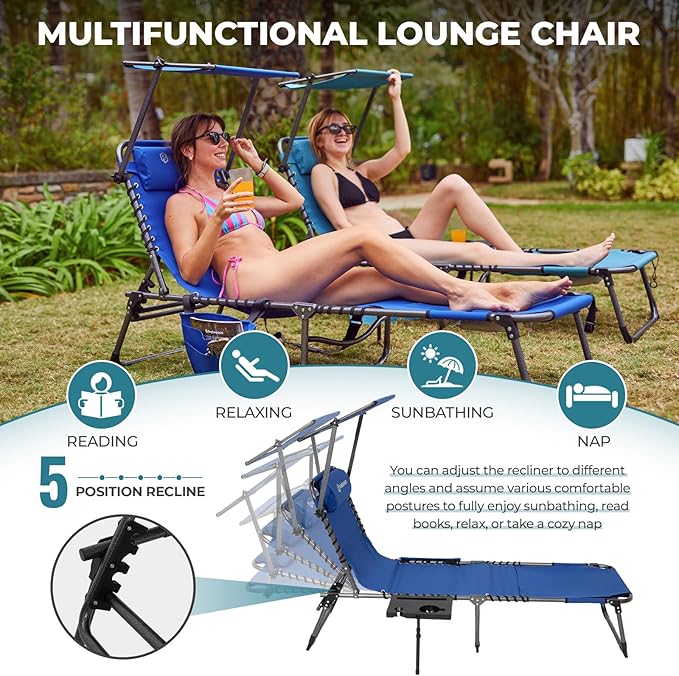 FUNDANGO 4 in 1 Tanning Chair with Face Hole - Photo 7