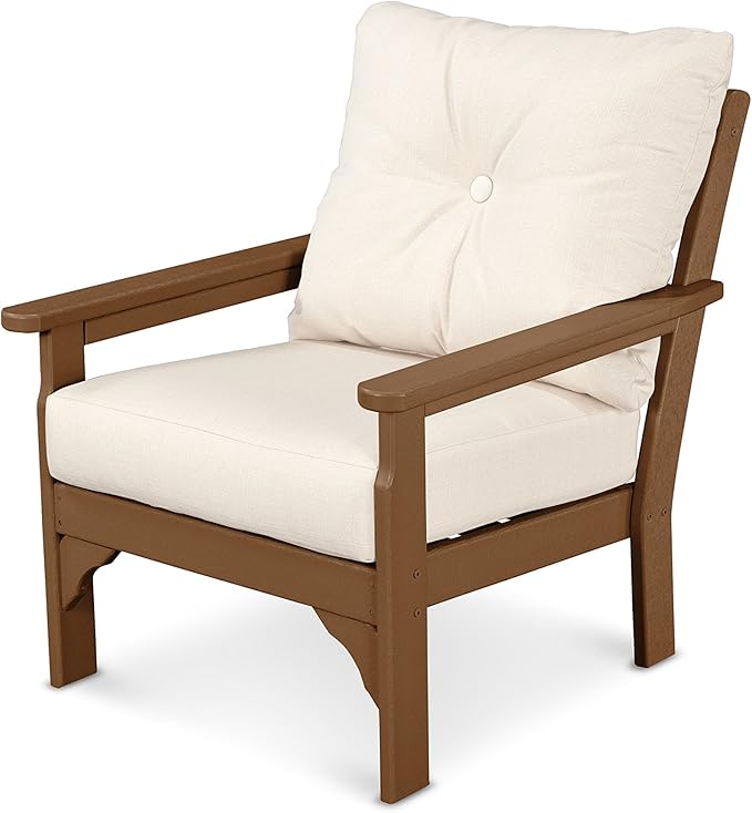 Polywood® Vineyard Deep Seating Chair in Sand/Spa