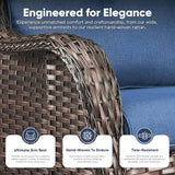 Belord 7 Piece Wicker Patio Furniture Set, Outdoor Swivel Rocker Chairs Set of 2 with Ottomans and Loveseat - Photo 5