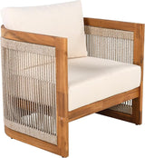 Christopher Knight Home Yunara Patio Club Chair with Cushions, Acacia Wood Lounge Chair Outdoor, Woven Accents - Photo 10