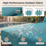 BULEXYARD 51.2" Double Chaise Lounge Outdoor, 2-Person PE Wicker Patio Daybed with Dual 5-Position Adjustable Backrest - Photo 7