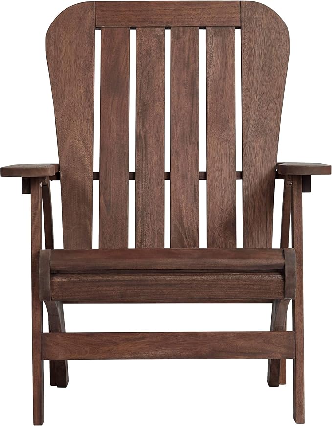 Teal Island Designs Dylan Dark Wood Outdoor Adirondack Chair