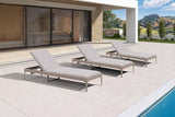 PURPLE LEAF Outdoor Chaise Lounge Set of 3 Aluminum Adjustable Patio Lounger Chairs with Cushions Reclining Beach - Photo 1