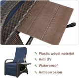 ATR ART TO REAL Outdoor Recliner Chairs, PE Wicker Reclining Lounge Chair with Removable Soft Cushion - Photo 6