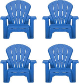 Little Tikes Kids Garden Chair 4 Pack in Blue, Outdoor Toddler Activity Adirondack Chairs for Picnic, Garden, Patio - Photo 1