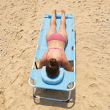 ABORON 3 in 1 Sun Tanning Chair Oversized with Mat&Face Arm Hole, Heavy Duty Folding Chaise Lounge Chairs - Photo 8