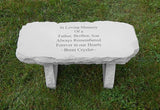 Kay Berry Custom Medium Stone Bench Personalized Memorial Garden Decor - Photo 1