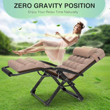 Suteck Oversized Zero Gravity Chair, 33In XXL Lounge Chair w/Removable Cushion&Headrest - Photo 5