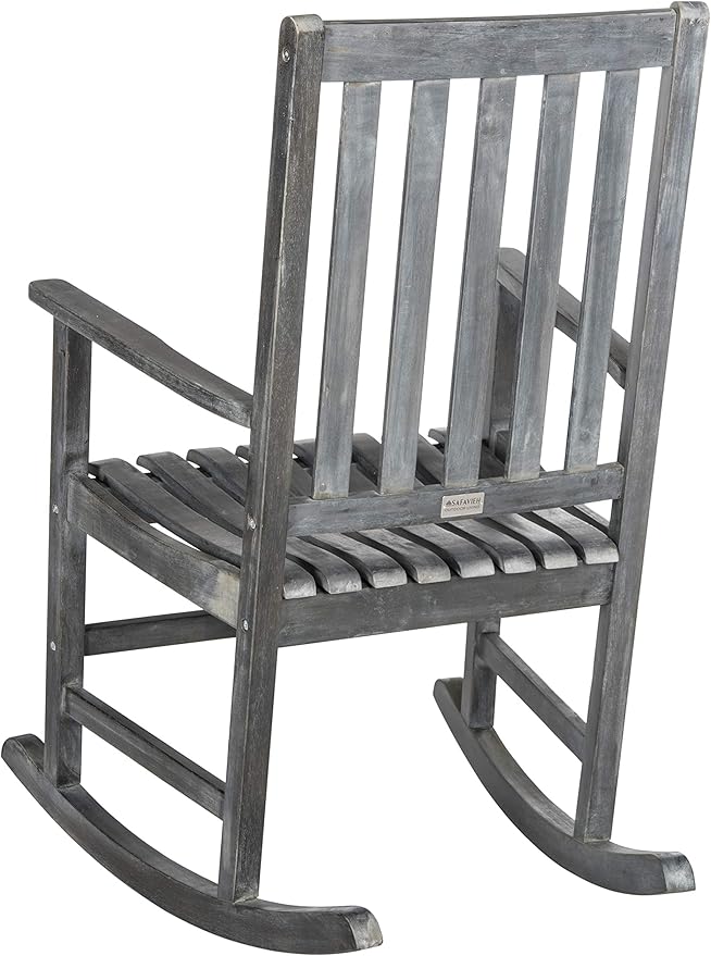 SAFAVIEH Outdoor Collection Barstow Teak Rocking Chair