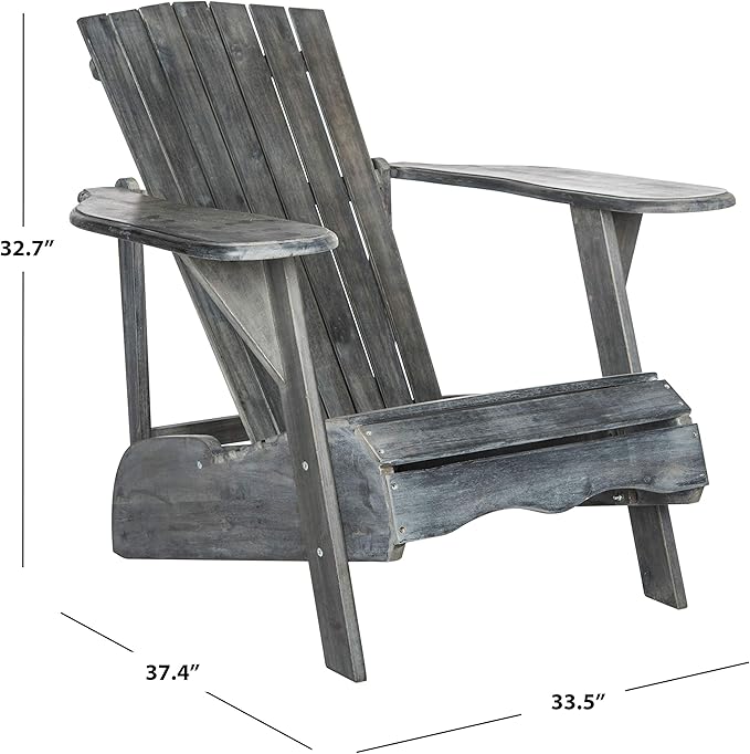 Safavieh Patio Collection Hampton Adirondack Acacia Wood Chair