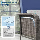 GarveeHome Outdoor Wicker Chairs Set of 2, All-Weather High Back Rattan Patio Furniture - Photo 3