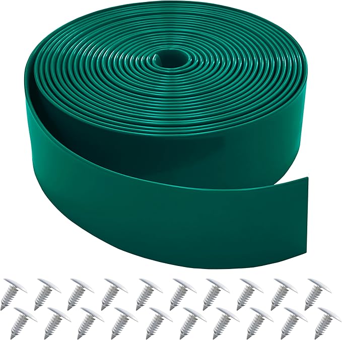 Vinyl Straps for Patio Chair Repair Kit 2'' Wide 20 Ft Long Replacement Straps + 20 Free Rivets for Outdoor Lawn Furniture Chaise Lounge Repair (Dark Green)