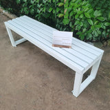 Outdoor Bench Weatherproof Garden Bench Metal Outdoor Seating All Weather Park Bench Outside Bench - Photo 1