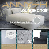 Dineli Modern ANNY-H Lounge Chair Outdoor Bed Lounger Outdoor Couch Sofa Comfy Patio Furniture Dense Foam Pool Loungers - Photo 5
