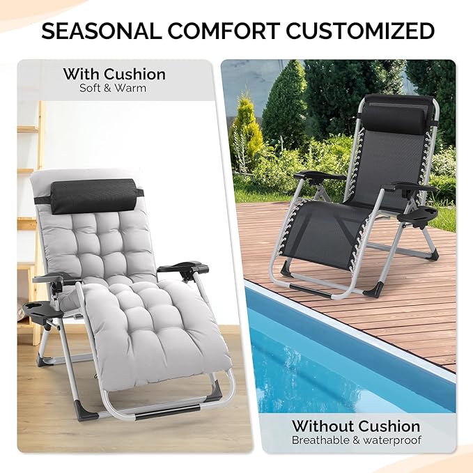 VINGLI 29" Padded Zero Gravity Chair - Photo 7