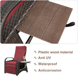 ATR ART TO REAL Outdoor Recliner Chairs, PE Wicker Reclining Lounge Chair with Removable Soft Cushion - Photo 4