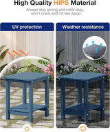 YEFU Outdoor Side Table for Patio: 16" HIPS Weather - Resistant Adirondack Tables - Waterproof Small Square End Tables - Photo 5