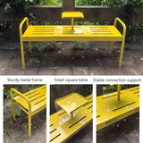 Modern Floor Patio Bench, 2-Person Metal Garden Bench Seat - Photo 5
