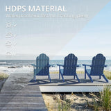 LUE BONA HDPS Adirondack Chairs Set of 6, Fire Pit Outdoor Chair Weather Resistant with Cup Holder - Photo 4