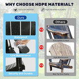 Domi Folding Adirondack Chair, HDPE Adirondack Chair with Cup Holder - Photo 4