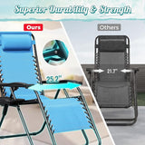 Homall Zero Gravity Chair Adjustable Folding Lawn Lounge Chairs Outdoor Lounge Gravity Chair Camp Reclining Chair with - Photo 4