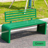 Metal Garden Bench, Outdoor Benches Weatherproof 100/120/150/180 Cm Patio Bench with Backrest - Photo 2