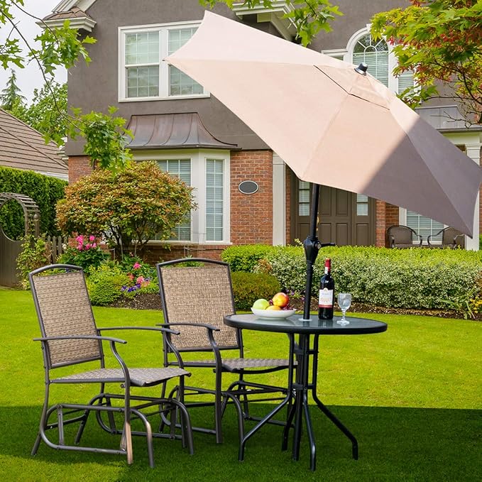 Giantex Outdoor Glider Chair W/Sturdy Metal Frame & Breathable Mesh Fabric - Photo 6