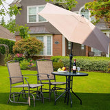Giantex Outdoor Glider Chair W/Sturdy Metal Frame & Breathable Mesh Fabric - Photo 6