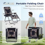 MAISON ARTS Oversized XXL Padded Zero Gravity Lawn Chairs Set of 2 Foldable Recliners Anti Gravity Lounge Chairs 30" - Photo 2