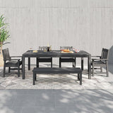 Stoog Outdoor Bench, 2-Person Patio Backless Bench, All-Weather HIPS Garden Bench with 800 lbs Weight Capacity - Photo 8