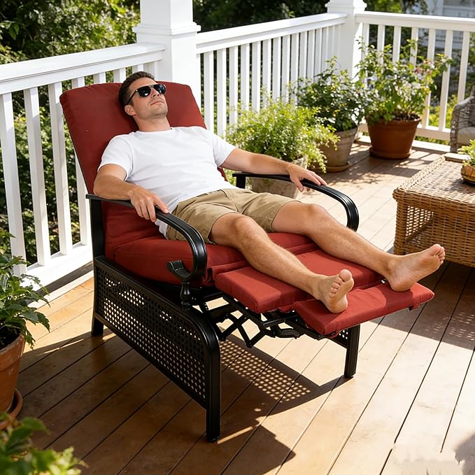 Kozyard Adjustable Outdoor Reclining Lounge Chair - Photo 6