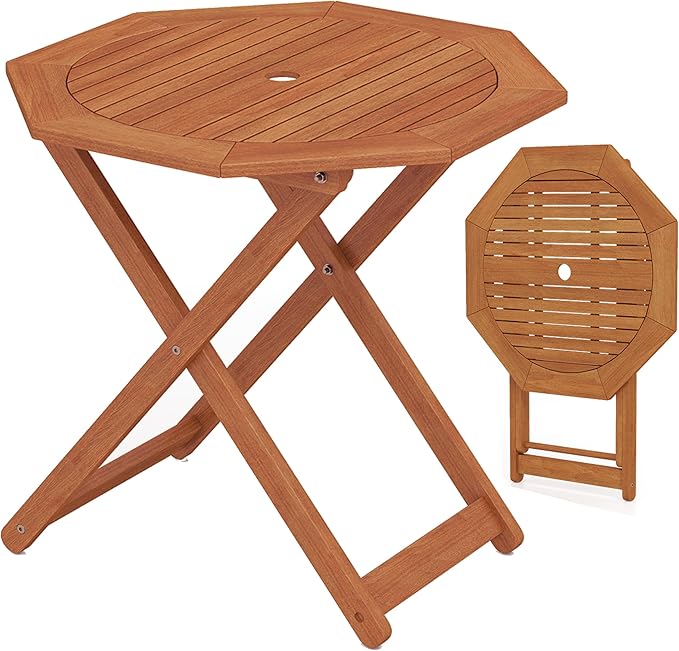 Tangkula 32-Inch Octagon Folding Outdoor Dining Table - Photo 1