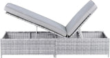 Elle Decor Vallauris Patio Outdoor Furniture Collection, Premium All Weather Wicker, Storage Chaise Lounge, Gray - Photo 7