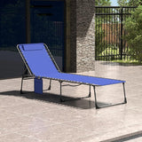 BlueWish Outdoor Lounge Chairs, Chaise Lounge Outdoor with 5 Position Adjustable Backrest, Removable Pillow - Photo 2