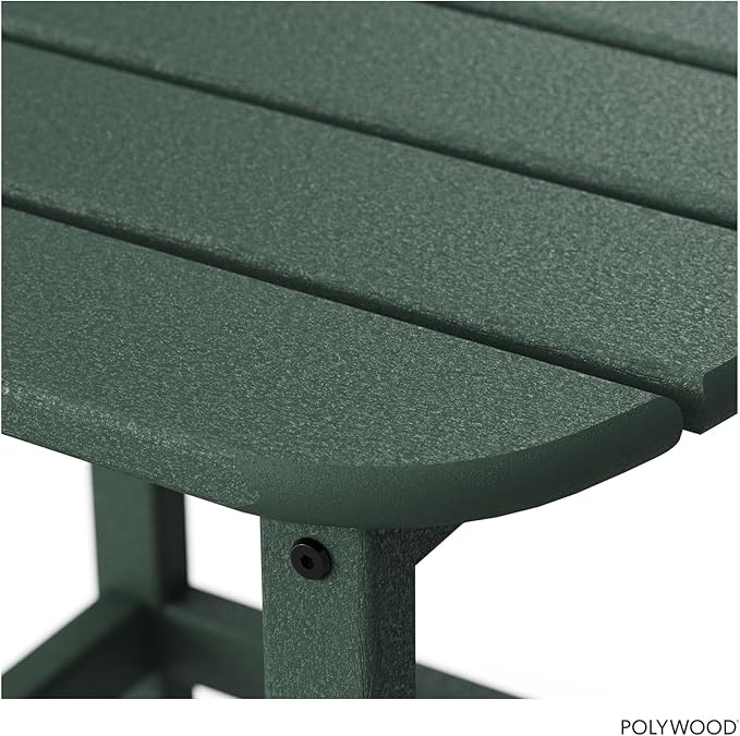 POLYWOOD SBT18GR South Beach 18" Outdoor Side Table, Green