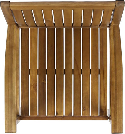 Christopher Knight Home Teague Outdoor Acacia Wood Dining Chairs (Set of 2), Teak Finish