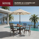 Kinger Home Arden 2-Piece Outdoor Patio Dining Chairs Set of 2, Cast Aluminum Patio Chair Set - Photo 7