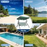 GarveeLife Outdoor Porch Swing Chair with Adjustable Canopy for Adults, 3-Seat Patio Glider Bench with Thick Cushions - Photo 7