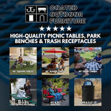 COATEDOUTDOORFURNITURE Heavy-Duty Portable Outdoor Kids Table with Umbrella Hole, Punched Steel Kids Picnic Table - Photo 3
